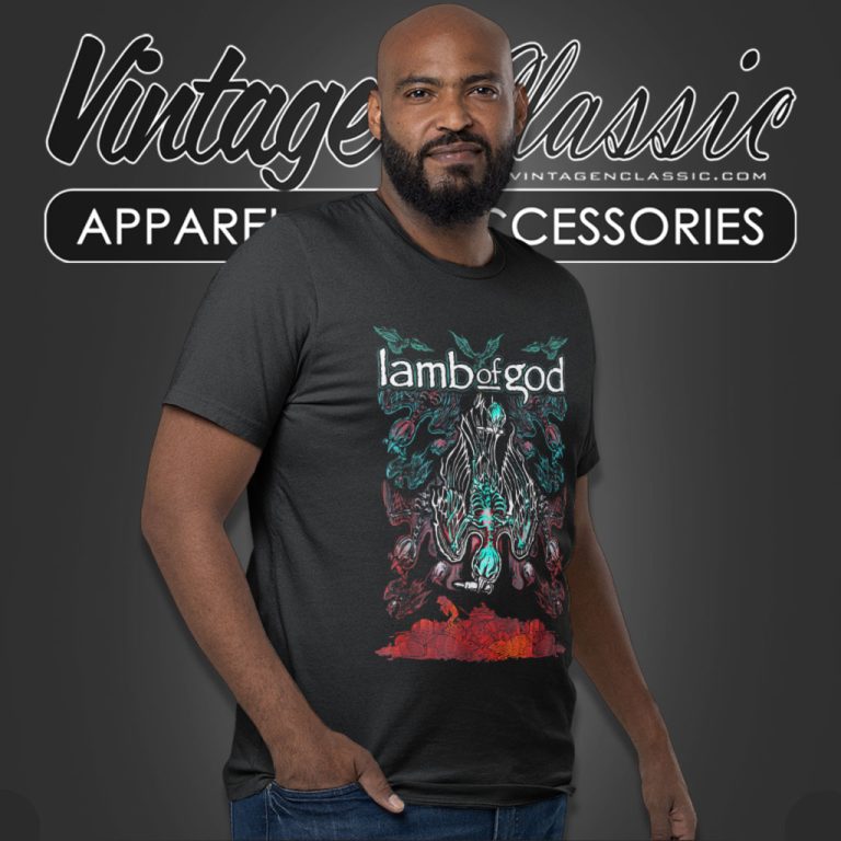 Lamb Of God Skeleton Birds T Shirt Lamb Of God Skeleton Birds T Shirt