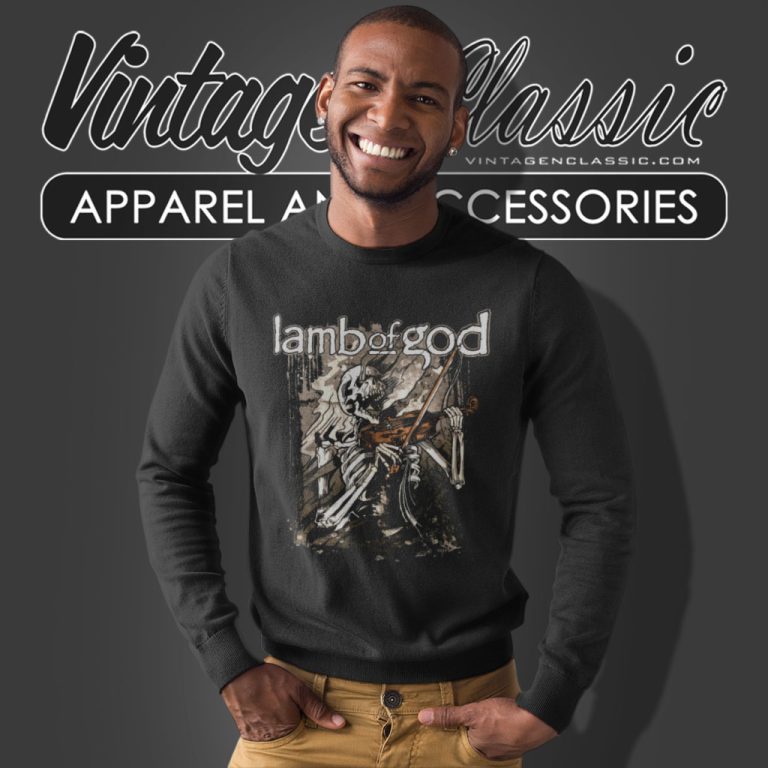 Lamb Of God Violin Skull Sweatshirt Lamb Of God Violin Skull Sweatshirt