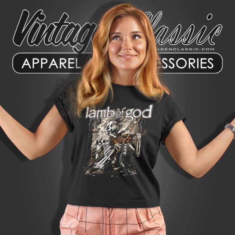 Lamb Of God Violin Skull Women T Shirt Lamb Of God Violin Skull Women T Shirt