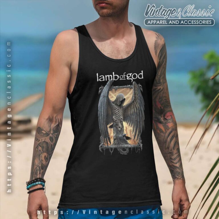 Lamb Of God Winged Death Tank Top Racerback Lamb Of God Winged Death Tank Top Racerback