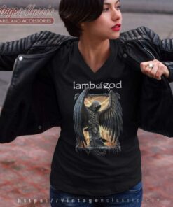 Lamb Of God Winged Death V Neck TShirt