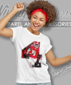 Lank Alabama Jalen Milroe No 4 Ncaa Football Women TShirt