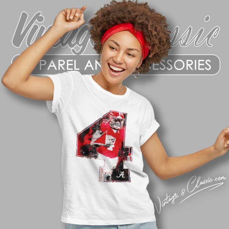 Lank Alabama Jalen Milroe No 4 Ncaa Football Women TShirt Lank Alabama Jalen Milroe No 4 Ncaa Football Women TShirt