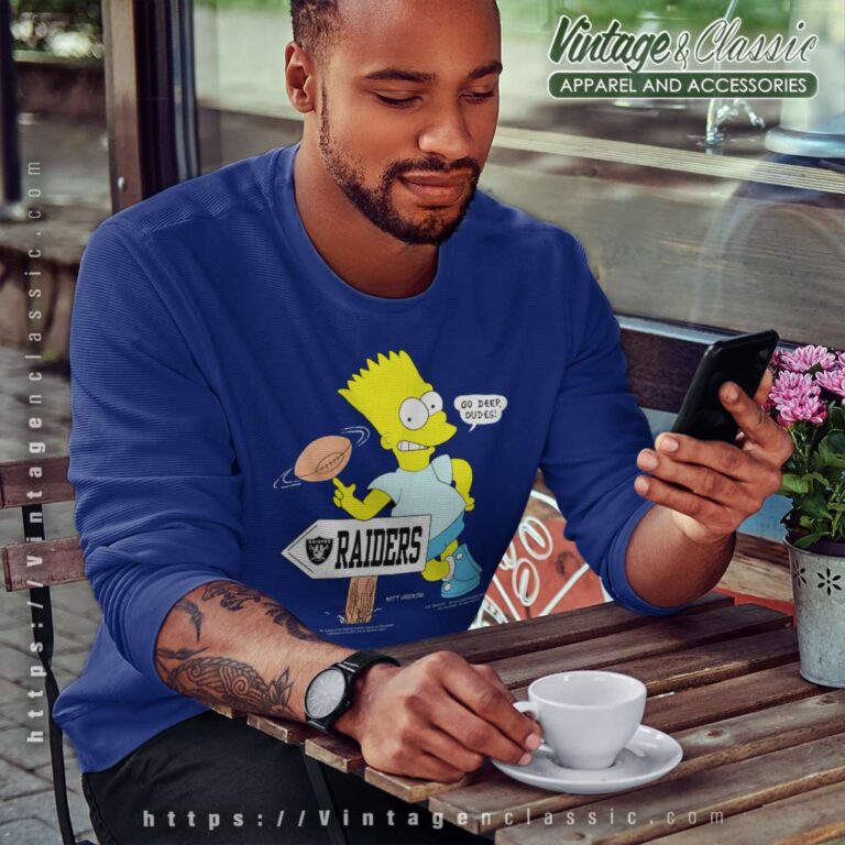 Large Raiders Bart Simpson Cartoon Sweatshirt Large Raiders Bart Simpson Cartoon Sweatshirt