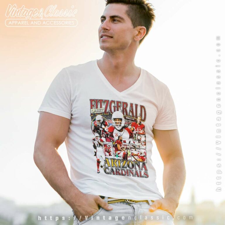 Larry Fitzgerald Arizona Cardinals V Neck TShirt Larry Fitzgerald Arizona Cardinals V Neck TShirt