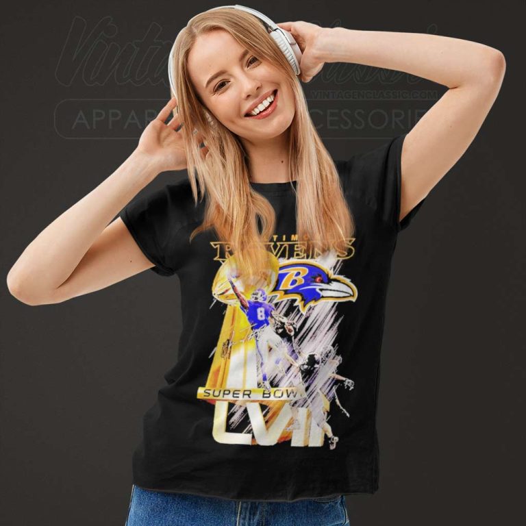 Larry Jackson Baltimore Ravens Super Bowl Signature Women TShirt Larry Jackson Baltimore Ravens Super Bowl Signature Women TShirt