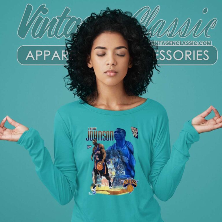 Larry Johnson Pro Player New York Knicks Player Sweatshirt Larry Johnson Pro Player New York Knicks Player Sweatshirt