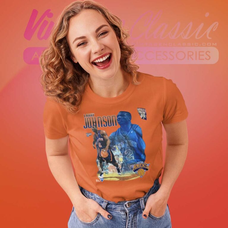 Larry Johnson Pro Player New York Knicks Player Women TShirt Larry Johnson Pro Player New York Knicks Player Women TShirt