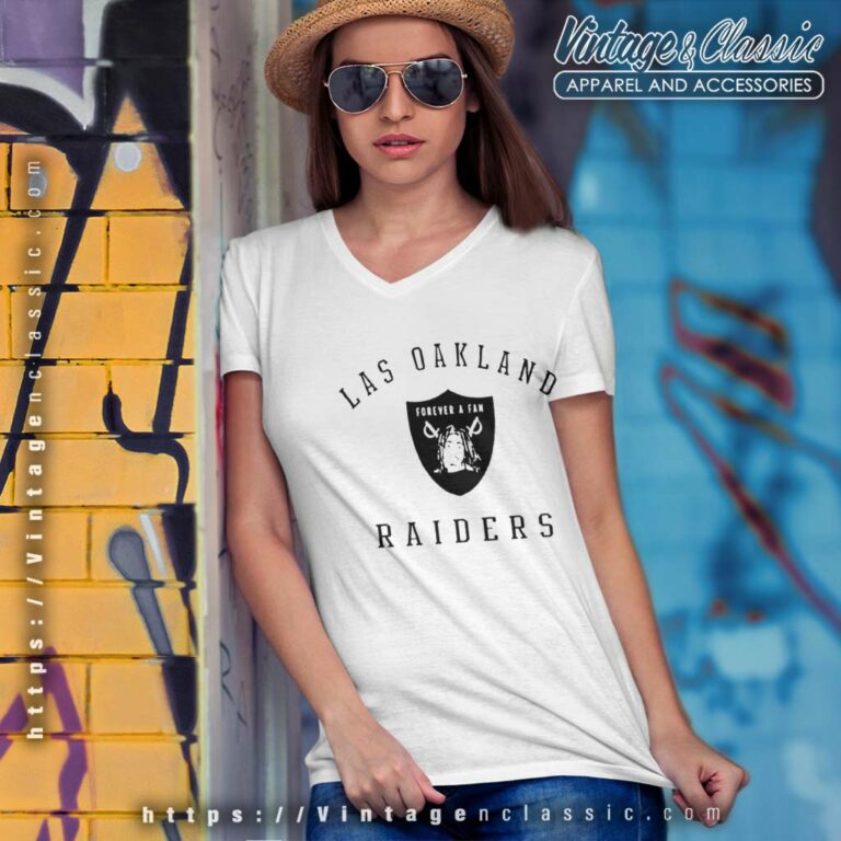 Las Oakland Raiders Forever A Fan V Neck TShirt Las Oakland Raiders Forever A Fan V Neck TShirt