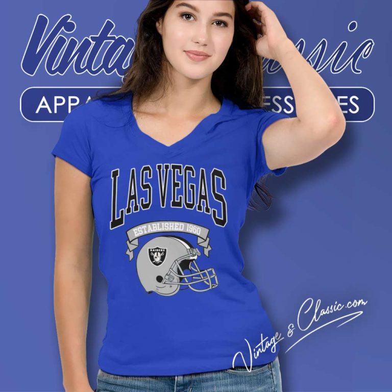 Las Vegas Establishd 1960 Raiders Nevada V Neck TShirt Las Vegas Establishd 1960 Raiders Nevada V Neck TShirt