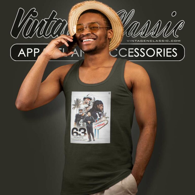 Las Vegas Raiders 63 Points Shirt Most Points In Raider History Tank Top Racerback Las Vegas Raiders 63 Points Shirt Most Points In Raider History Tank Top Racerback