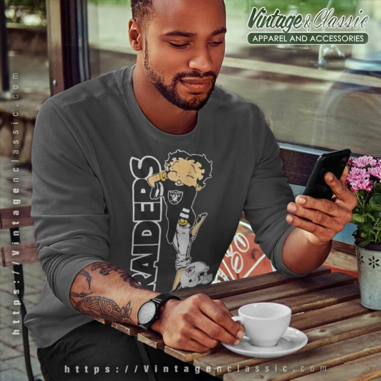 Las Vegas Raiders Betty Boop Fan Sweatshirt Las Vegas Raiders Betty Boop Fan Sweatshirt