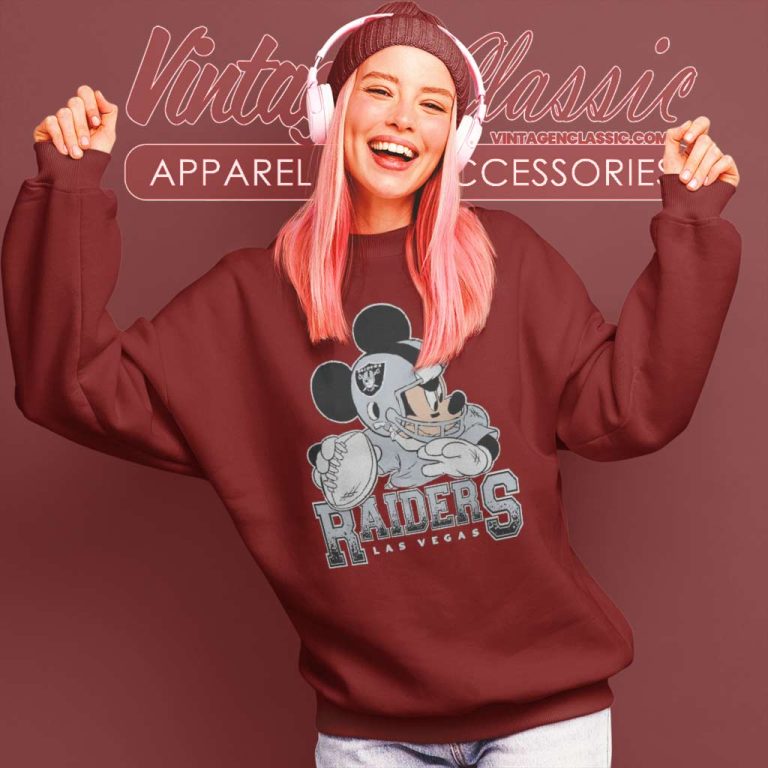 Las Vegas Raiders Disney Mickey Sweatshirt Las Vegas Raiders Disney Mickey Sweatshirt