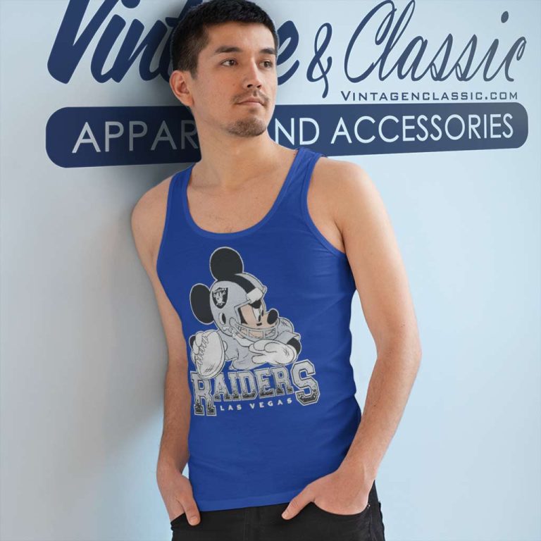 Las Vegas Raiders Disney Mickey Tank Top Racerback Las Vegas Raiders Disney Mickey Tank Top Racerback