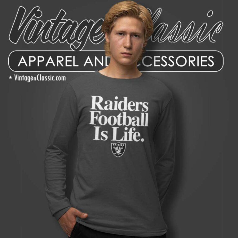 Las Vegas Raiders Football Is Life 2024 Logo Long Sleeve Tee Las Vegas Raiders Football Is Life 2024 Logo Long Sleeve Tee