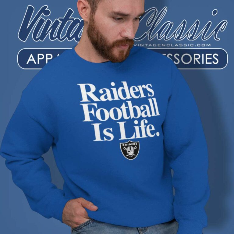 Las Vegas Raiders Football Is Life 2024 Logo Sweatshirt Las Vegas Raiders Football Is Life 2024 Logo Sweatshirt