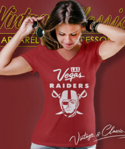 Las Vegas Raiders Football Logo V Neck TShirt