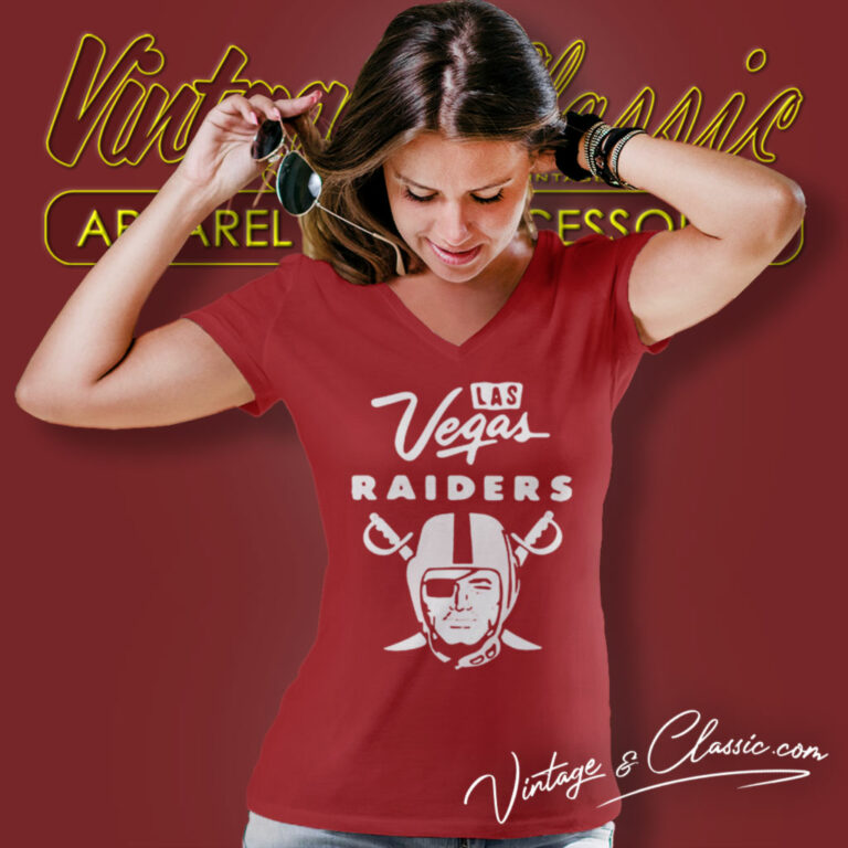 Las Vegas Raiders Football Logo V Neck TShirt Las Vegas Raiders Football Logo V Neck TShirt