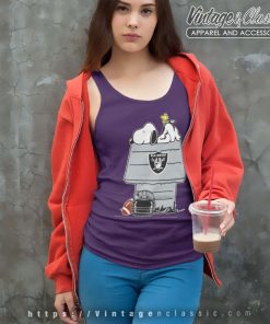 Las Vegas Raiders Football Snoopy Woodstock The Peanuts Tank Top Racerback