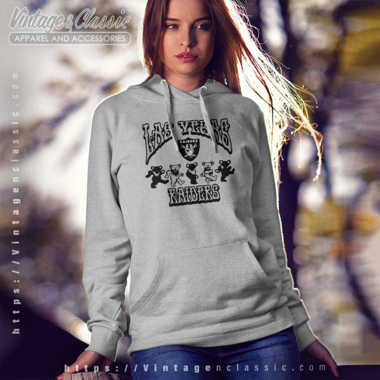 Las Vegas Raiders Grateful Dead Dancing Bears Hoodie Las Vegas Raiders Grateful Dead Dancing Bears Hoodie