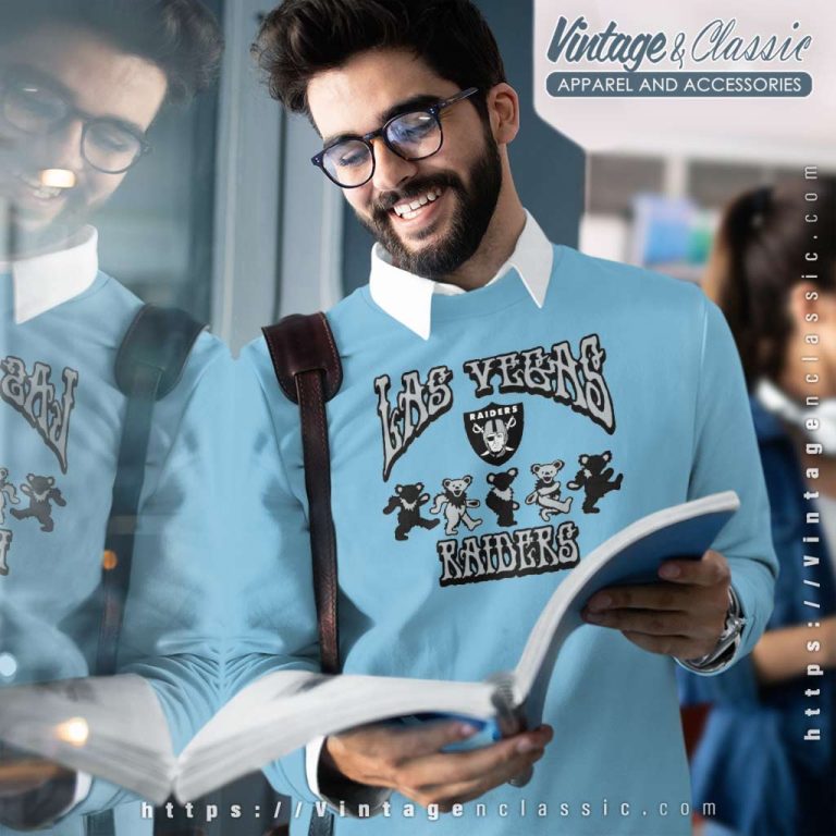 Las Vegas Raiders Grateful Dead Dancing Bears Sweatshirt Las Vegas Raiders Grateful Dead Dancing Bears Sweatshirt