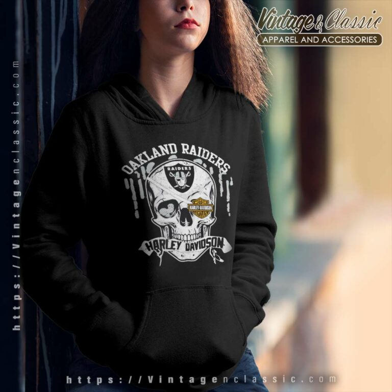 Las Vegas Raiders Harley Daivsion Skull Hoodie Las Vegas Raiders Harley Daivsion Skull Hoodie