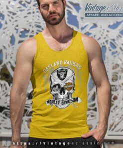Las Vegas Raiders Harley Daivsion Skull Tank Top Racerback