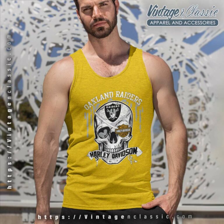 Las Vegas Raiders Harley Daivsion Skull Tank Top Racerback Las Vegas Raiders Harley Daivsion Skull Tank Top Racerback