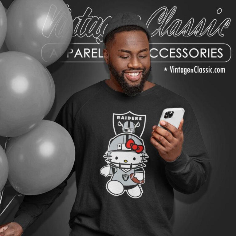 Las Vegas Raiders Hello Kitty Sweatshirt Las Vegas Raiders Hello Kitty Sweatshirt