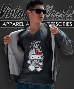 Las Vegas Raiders Hello Kitty V Neck TShirt