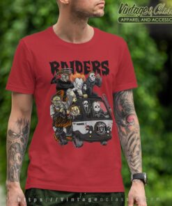 Las Vegas Raiders Horror Movies Characters Halloween Shirt T shirt