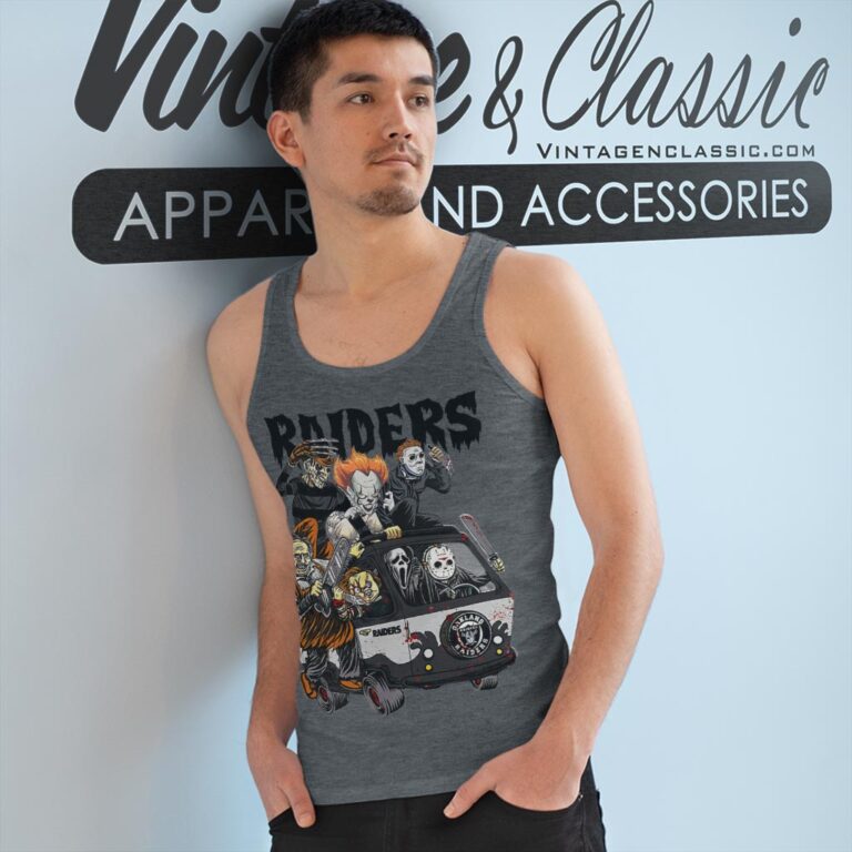 Las Vegas Raiders Horror Movies Characters Halloween Shirt Tank Top Racerback Las Vegas Raiders Horror Movies Characters Halloween Shirt Tank Top Racerback