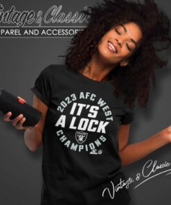 Las Vegas Raiders Its A Lock 2023 Afc West Champions Women TShirt