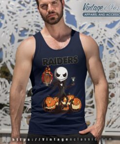 Las Vegas Raiders Jack Skellington Halloween Tank Top Racerback