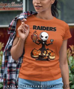 Las Vegas Raiders Jack Skellington Halloween Women TShirt