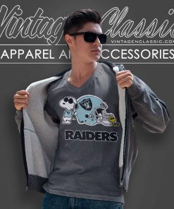 Las Vegas Raiders Joe Cool Snoopy Woodstock V Neck TShirt