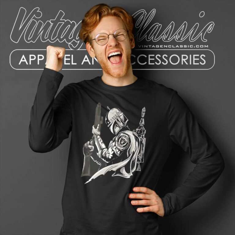Las Vegas Raiders Mandalorian Long Sleeve Tee Las Vegas Raiders Mandalorian Long Sleeve Tee