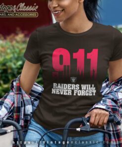 Las Vegas Raiders Nfl 911 Will Never Forget Women TShirt
