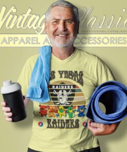 Las Vegas Raiders Nfl Grateful Dancing Bears Retro V Neck TShirt