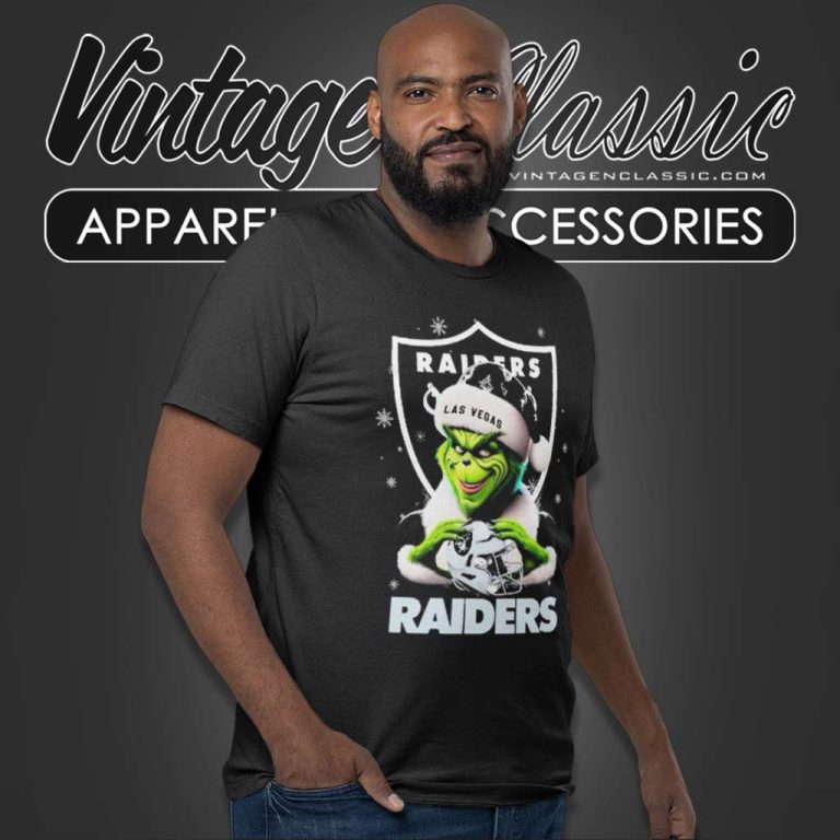 Las Vegas Raiders Santa Grinch Christmas T Shirt Las Vegas Raiders Santa Grinch Christmas T Shirt