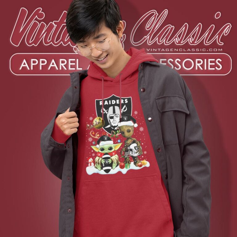 Las Vegas Raiders Shirt Baby Yoda And Groot Santa Christmas Hoodie Las Vegas Raiders Shirt Baby Yoda And Groot Santa Christmas Hoodie