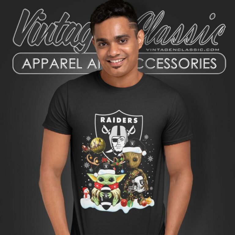 Las Vegas Raiders Shirt Baby Yoda And Groot Santa Christmas T Shirt Las Vegas Raiders Shirt Baby Yoda And Groot Santa Christmas T Shirt
