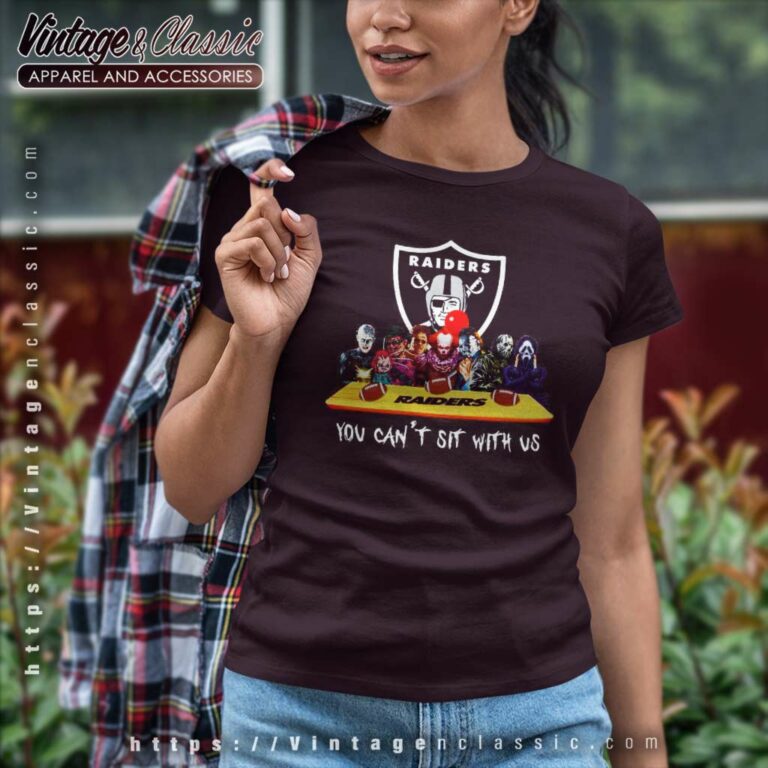Las Vegas Raiders Shirt Horror Movies You Cant Sit With Us Women TShirt Las Vegas Raiders Shirt Horror Movies You Cant Sit With Us Women TShirt