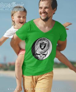 Las Vegas Raiders Shirt Nfl Grateful Dead Logo V Neck TShirt