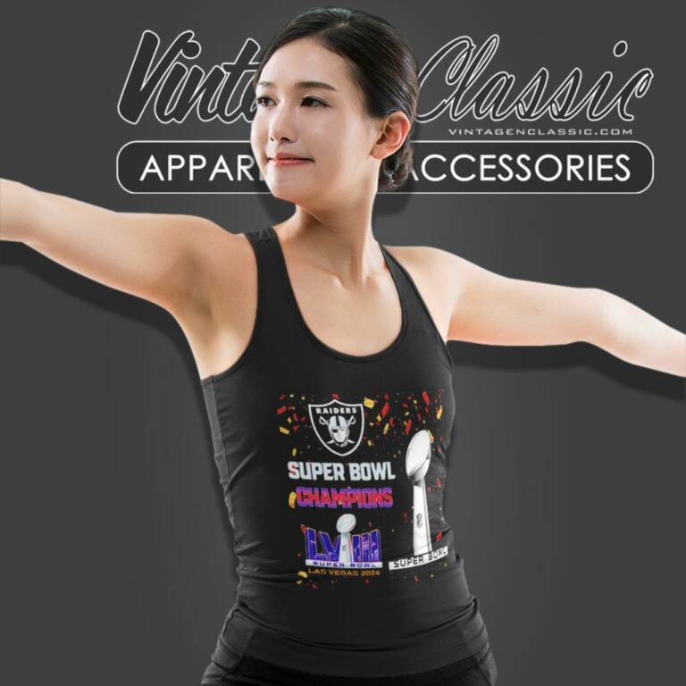 Las Vegas Raiders Shirt Super Bowl Champions Lviii Las Vegas 2024 Tank Top Racerback Las Vegas Raiders Shirt Super Bowl Champions Lviii Las Vegas 2024 Tank Top Racerback
