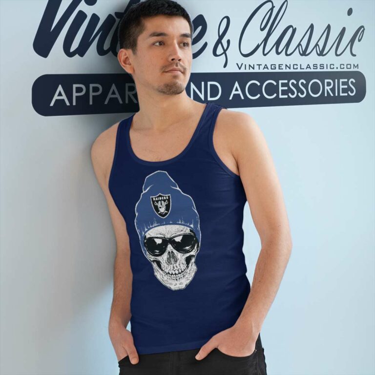 Las Vegas Raiders Skull Wear Hat Tank Top Racerback Las Vegas Raiders Skull Wear Hat Tank Top Racerback