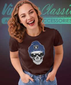 Las Vegas Raiders Skull Wear Hat Women TShirt