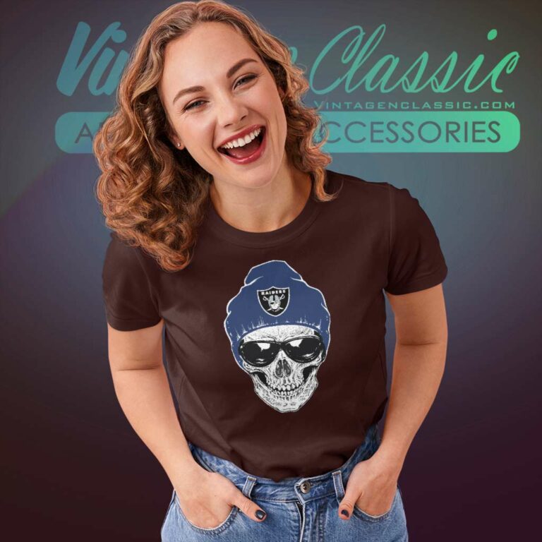 Las Vegas Raiders Skull Wear Hat Women TShirt Las Vegas Raiders Skull Wear Hat Women TShirt