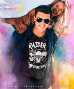 Las Vegas Raiders Skulls For Life V Neck TShirt
