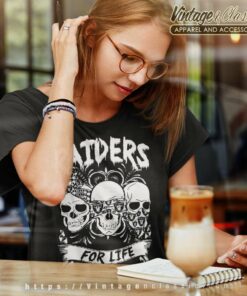 Las Vegas Raiders Skulls For Life Women TShirt